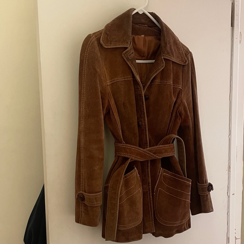 Vintage Brown Suede Women's Jacket